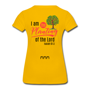 Isaiah 61 Women’s Premium T-Shirt - sun yellow