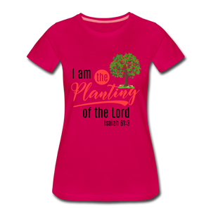 Isaiah 61 Women’s Premium T-Shirt - dark pink