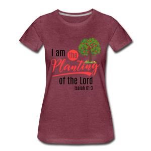 Isaiah 61 Women’s Premium T-Shirt - heather burgundy