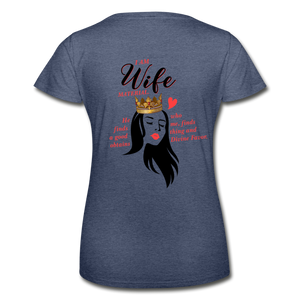 Wife Material Women’s T-Shirt EU/US - heather navy