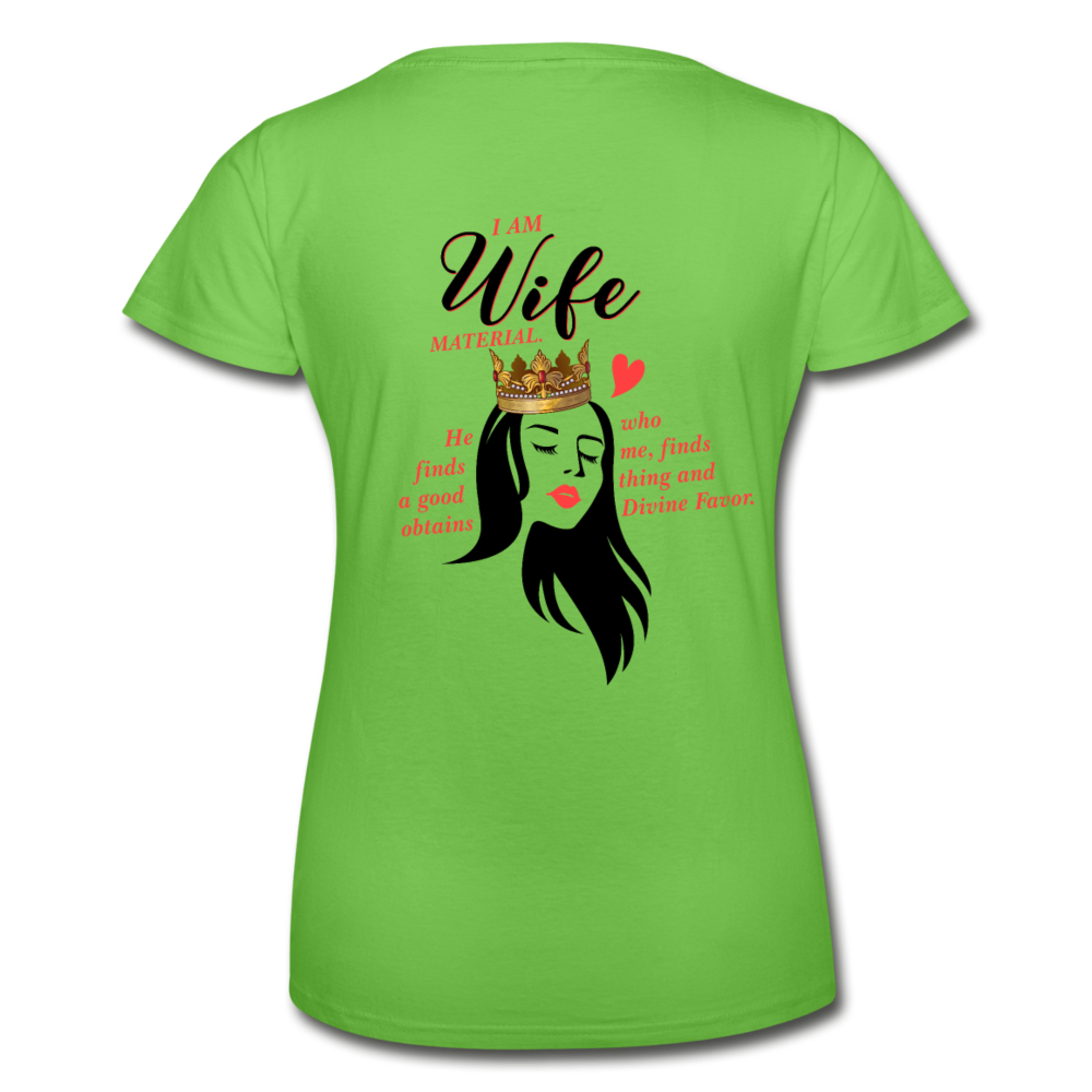 Wife Material Women’s T-Shirt EU/US - light green