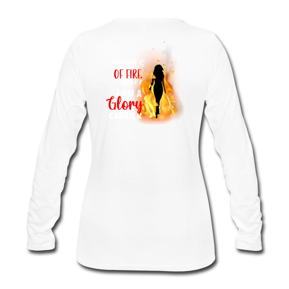 Flames Women's Premium Longsleeve Shirt EU - white