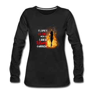 Flames Women's Premium Longsleeve Shirt EU - black
