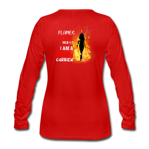 Flames Women's Premium Longsleeve Shirt EU - red