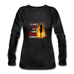 Flames Women's Premium Longsleeve Shirt EU - charcoal grey