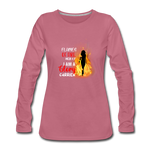 Flames Women's Premium Longsleeve Shirt EU - mauve