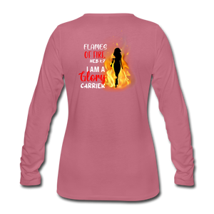 Flames Women's Premium Longsleeve Shirt EU - mauve