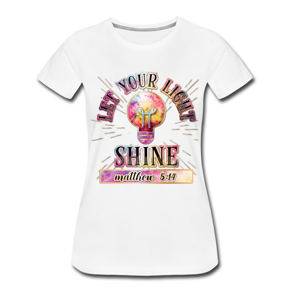 SHINE. Women’s Premium T-Shirt - white