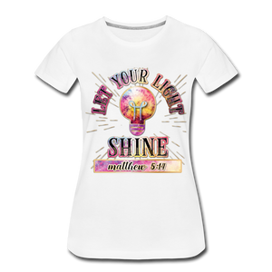 SHINE. Women’s Premium T-Shirt - white