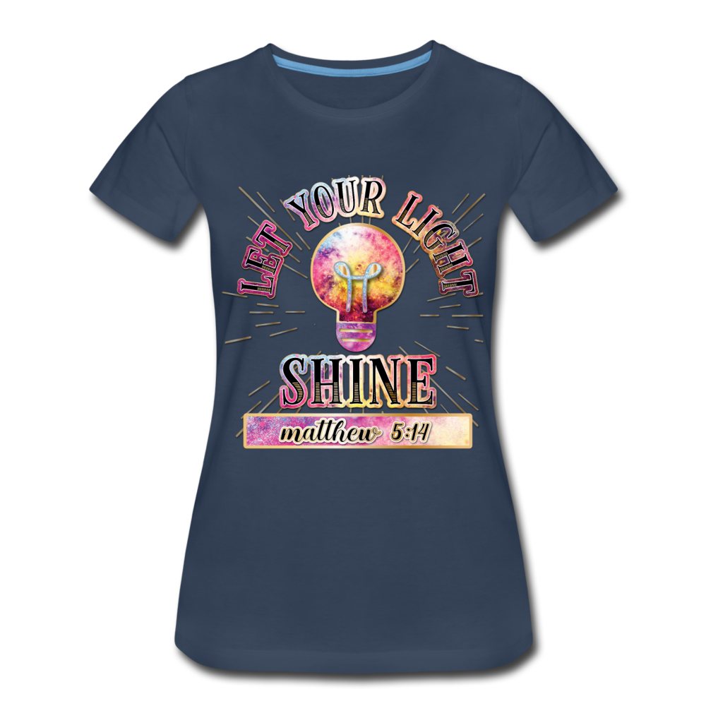 SHINE. Women’s Premium T-Shirt - navy