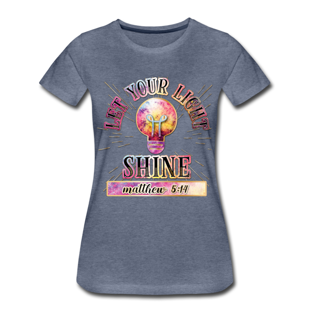 SHINE. Women’s Premium T-Shirt - heather blue