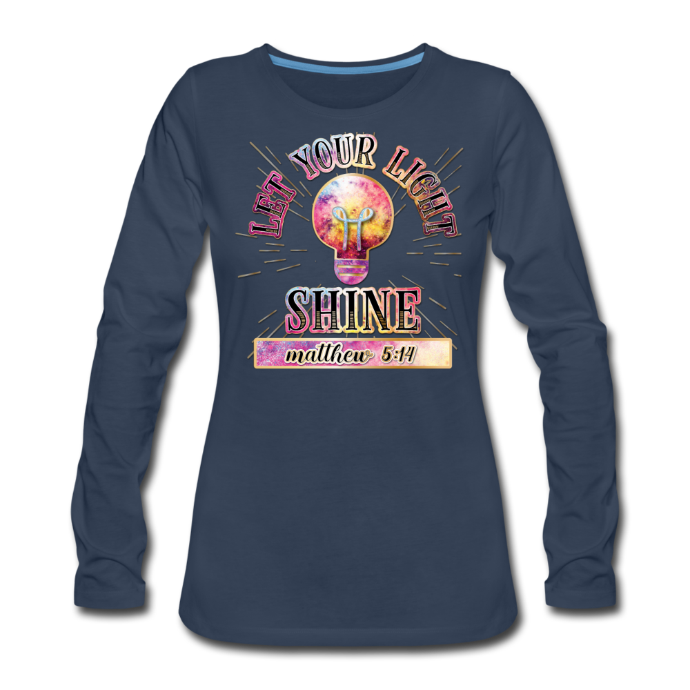 SHINE - Women's Premium Longsleeve Shirt - navy