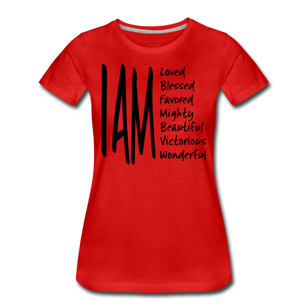 I AM Women’s Premium T-Shirt - red