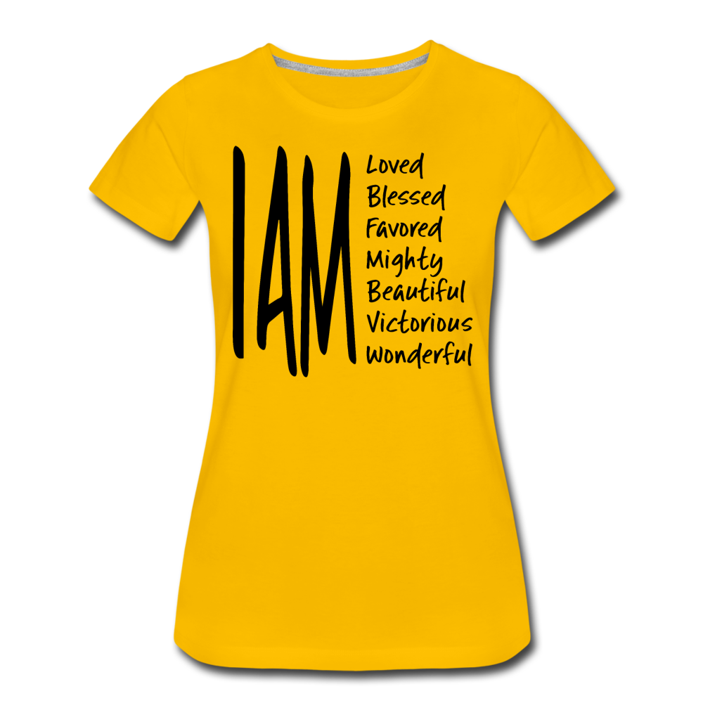 I AM Women’s Premium T-Shirt - sun yellow