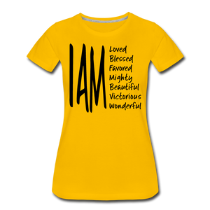 I AM Women’s Premium T-Shirt - sun yellow