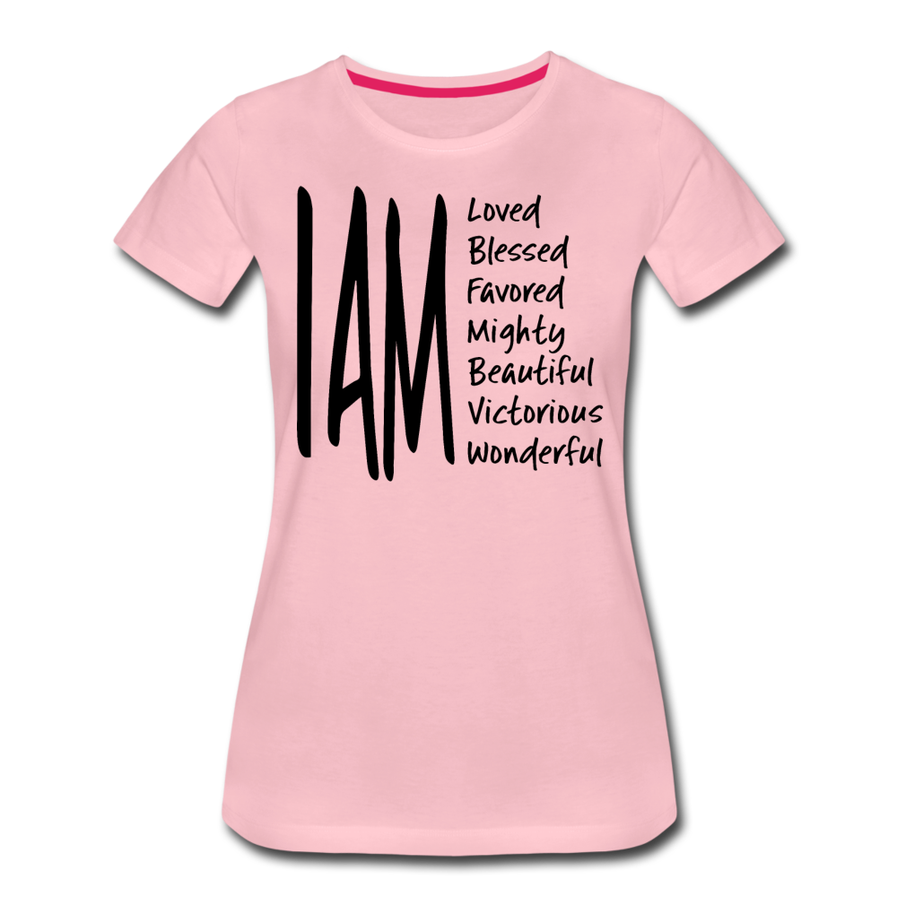 I AM Women’s Premium T-Shirt - rose shadow