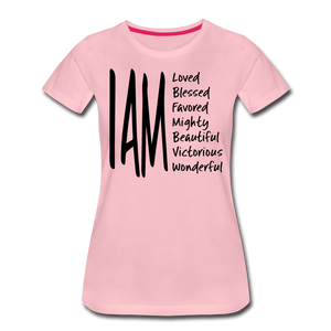 I AM Women’s Premium T-Shirt - rose shadow