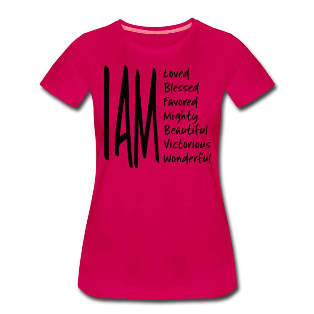 I AM Women’s Premium T-Shirt - dark pink