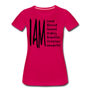 I AM Women’s Premium T-Shirt - dark pink