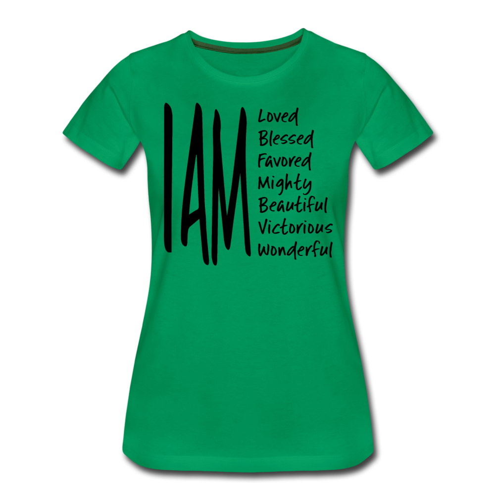 I AM Women’s Premium T-Shirt - kelly green