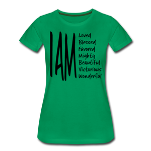 I AM Women’s Premium T-Shirt - kelly green