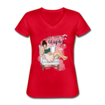 BOOK LOVERS- Classic Women’s V-Neck T-Shirt - red